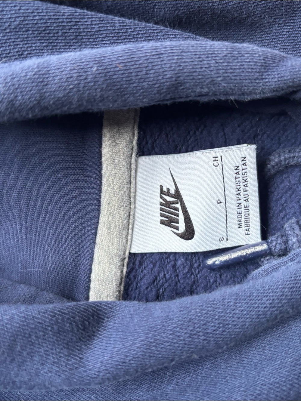 Nike Blue Pullover Hoodie with Swoosh - Picture 5 of 5